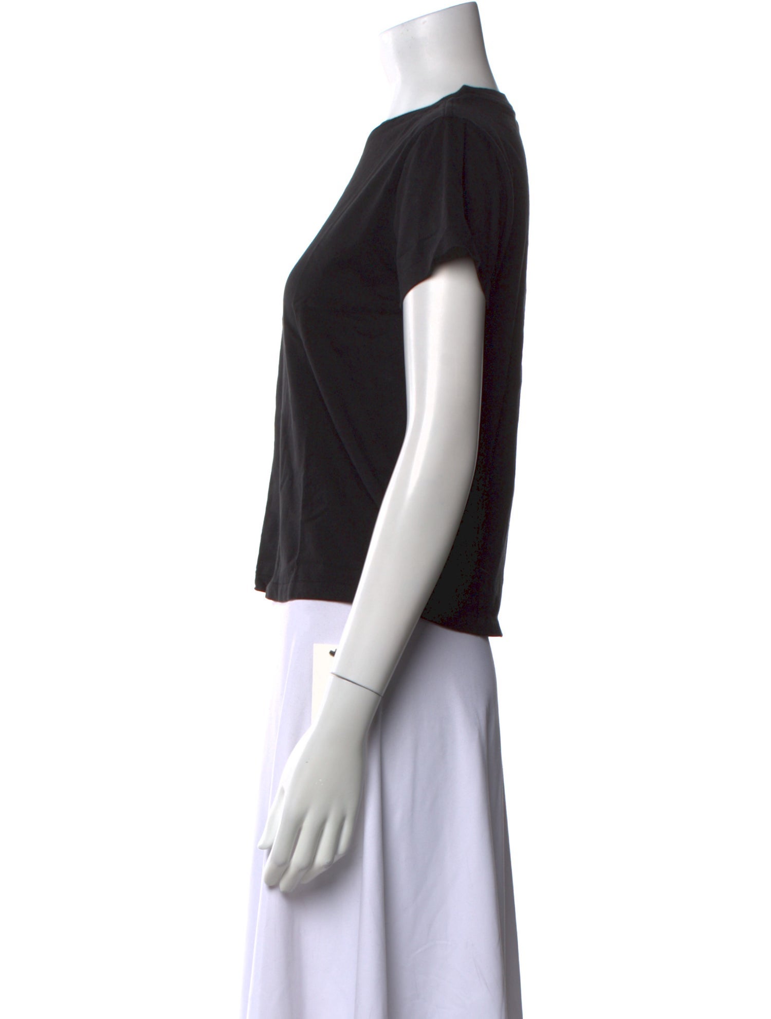 Re/Done x Hanes Crew Neck Short Sleeve Crop Top