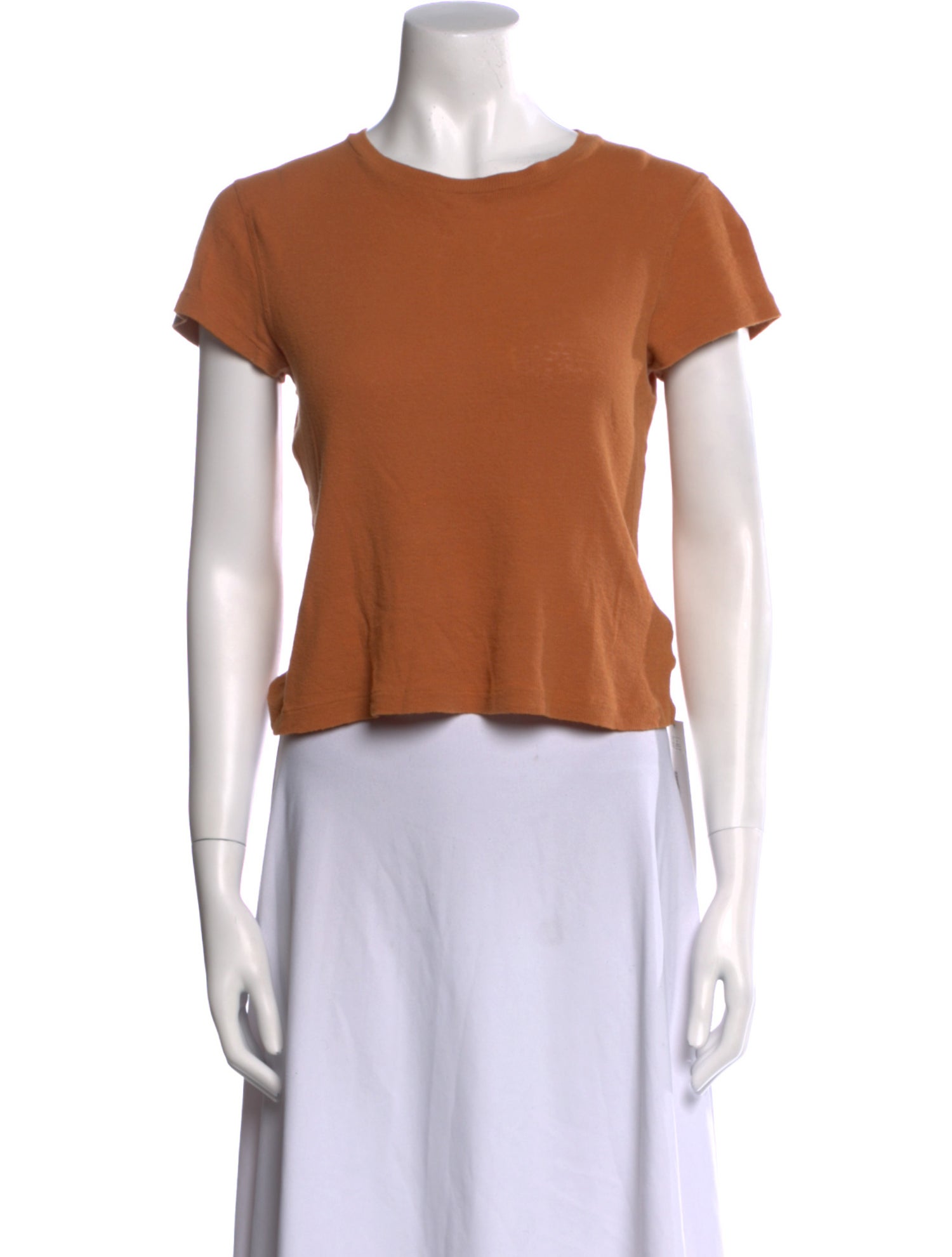 Re/Done x Hanes Crew Neck Short Sleeve Crop Top