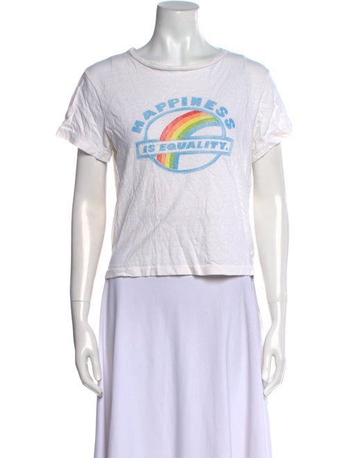 Re/Done x Hanes Graphic Print Crew Neck T-Shirt