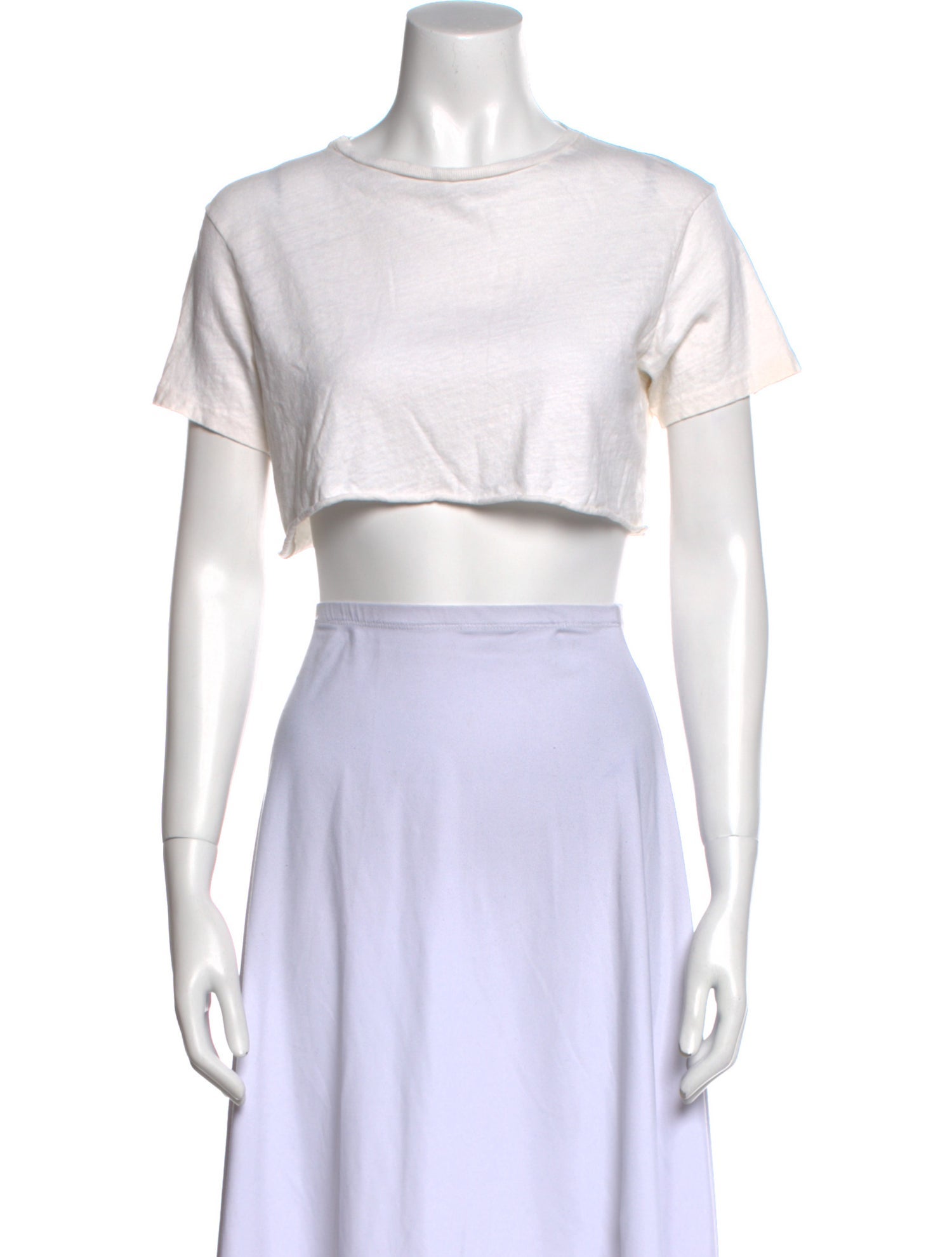 Re/Done x Hanes Scoop Neck Short Sleeve Crop Top