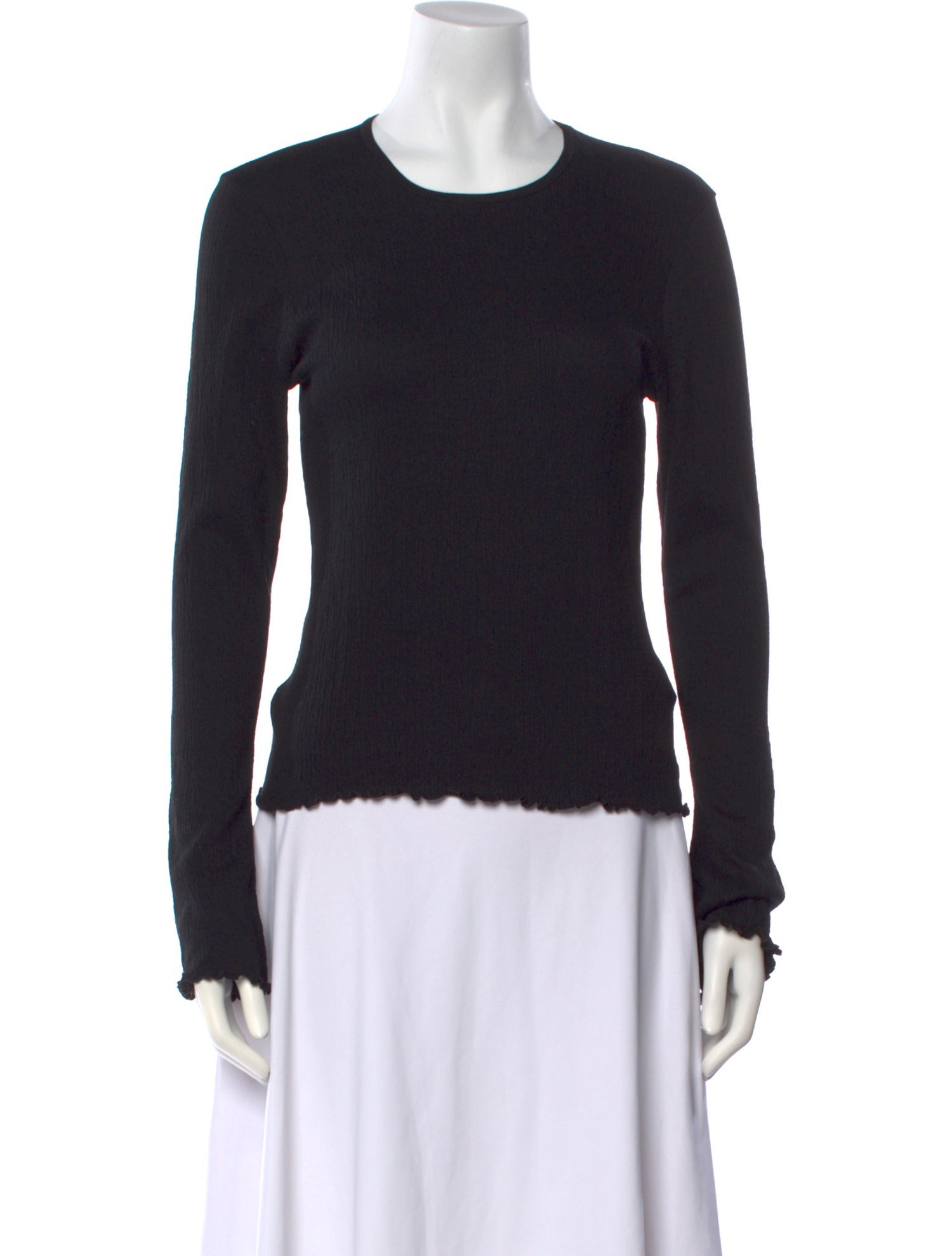 Re/Done x Hanes Crew Neck Long Sleeve Top