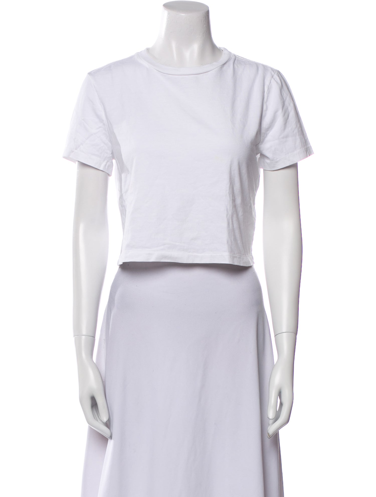 Re/Done x Hanes Crew Neck Short Sleeve Crop Top