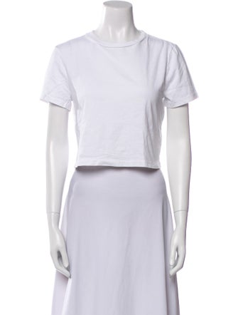 Re/Done x Hanes Crew Neck Short Sleeve Crop Top