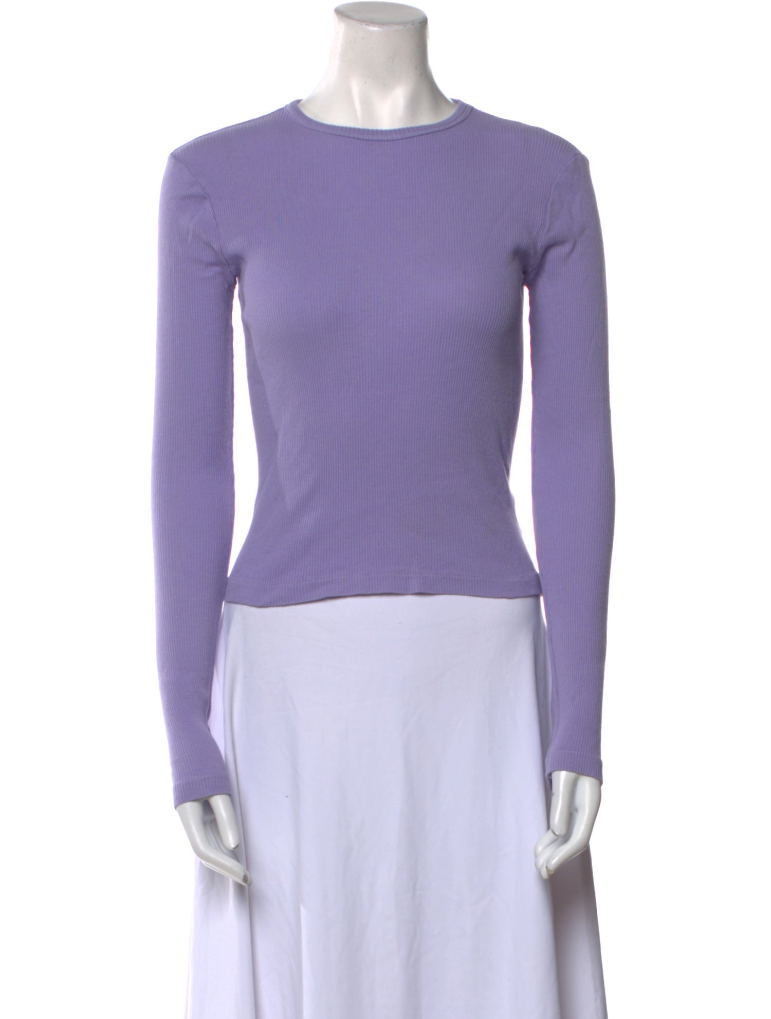 Re/Done x Hanes Crew Neck Long Sleeve Top