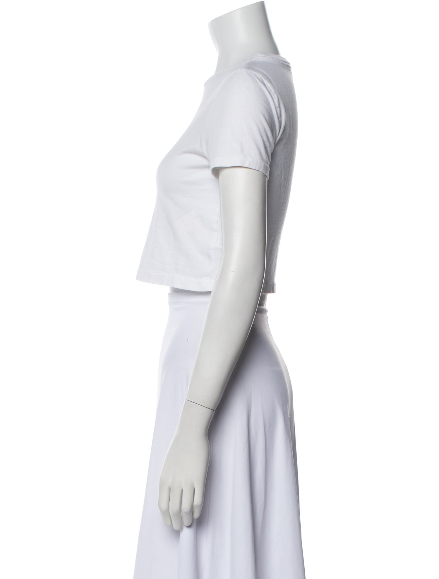 Re/Done x Hanes Crew Neck Short Sleeve Crop Top