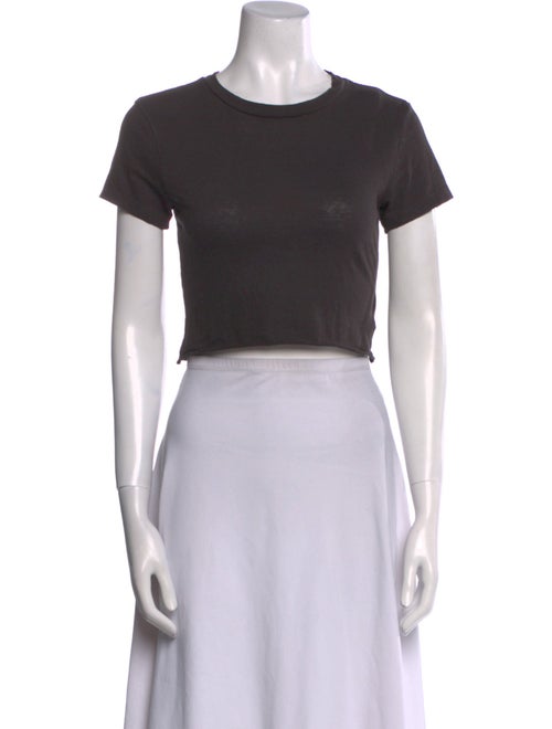 Re/Done x Hanes Crew Neck Short Sleeve Crop Top