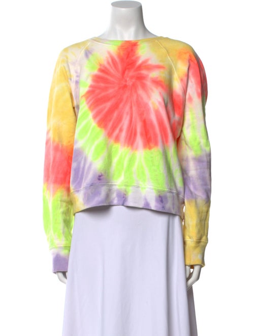 Re/Done x Hanes Tie-Dye Print Bateau Neckline Sweatshirt