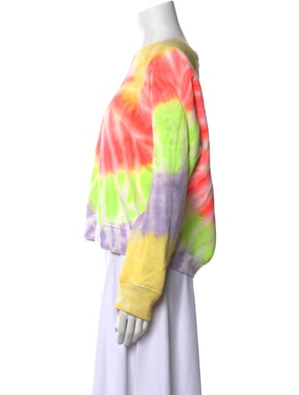 Re/Done x Hanes Tie-Dye Print Bateau Neckline Sweatshirt
