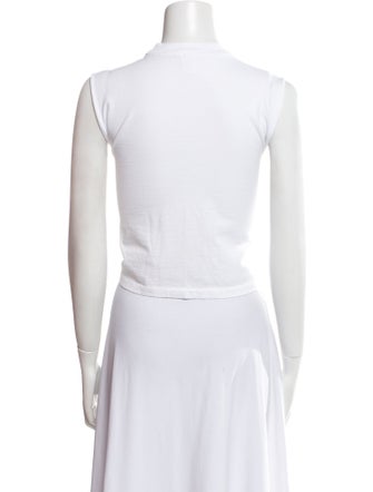 Re/Done x Hanes Mock Neck Sleeveless Crop Top