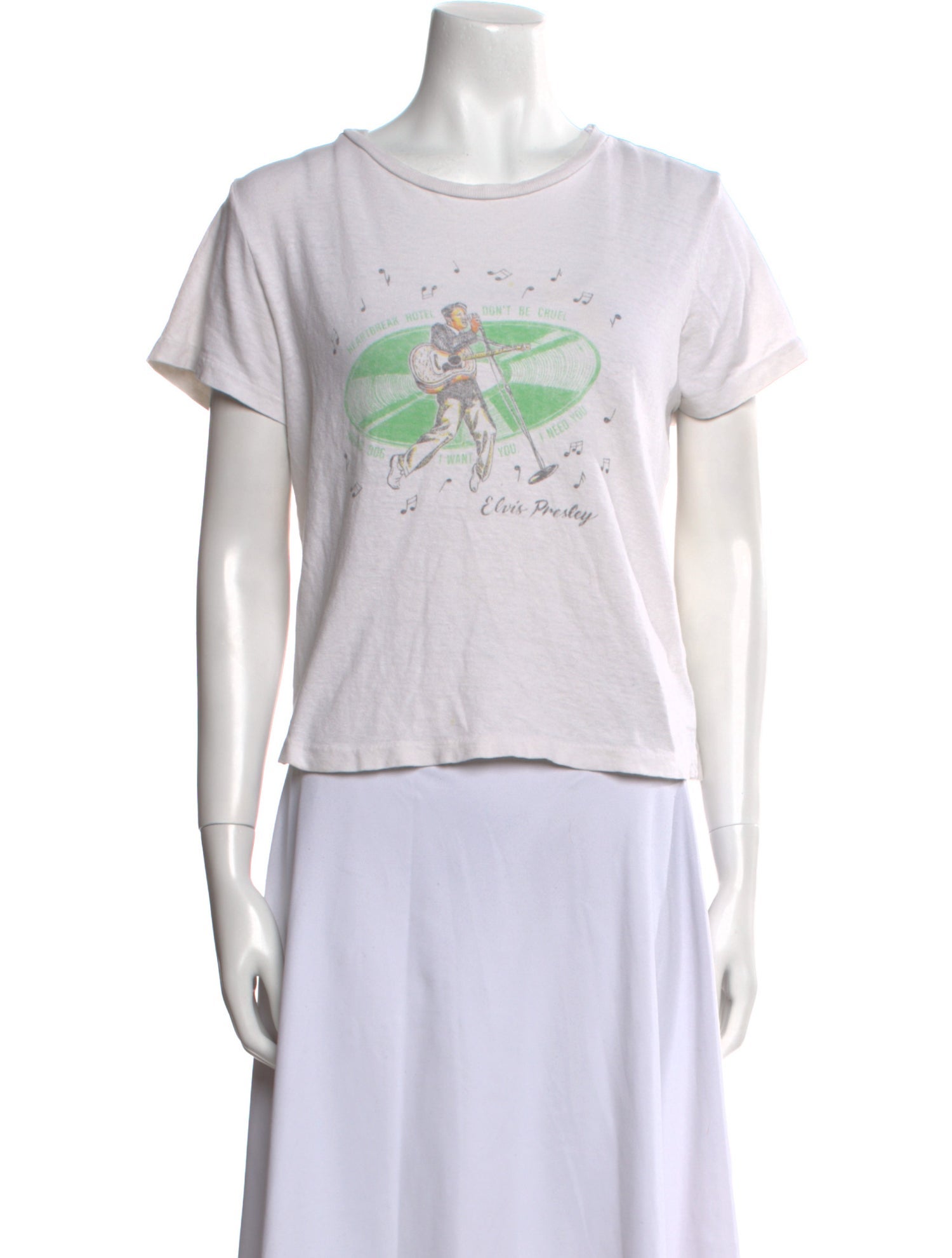 Re/Done x Hanes Graphic Print Crew Neck T-Shirt