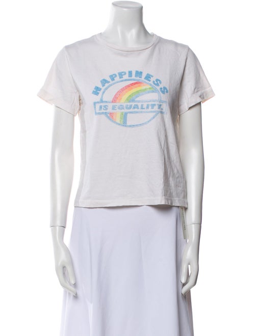 Re/Done x Hanes Graphic Print Crew Neck T-Shirt