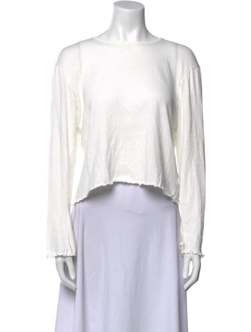 Re/Done x Hanes Scoop Neck Long Sleeve Crop Top