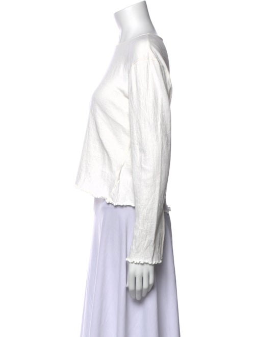 Re/Done x Hanes Scoop Neck Long Sleeve Crop Top