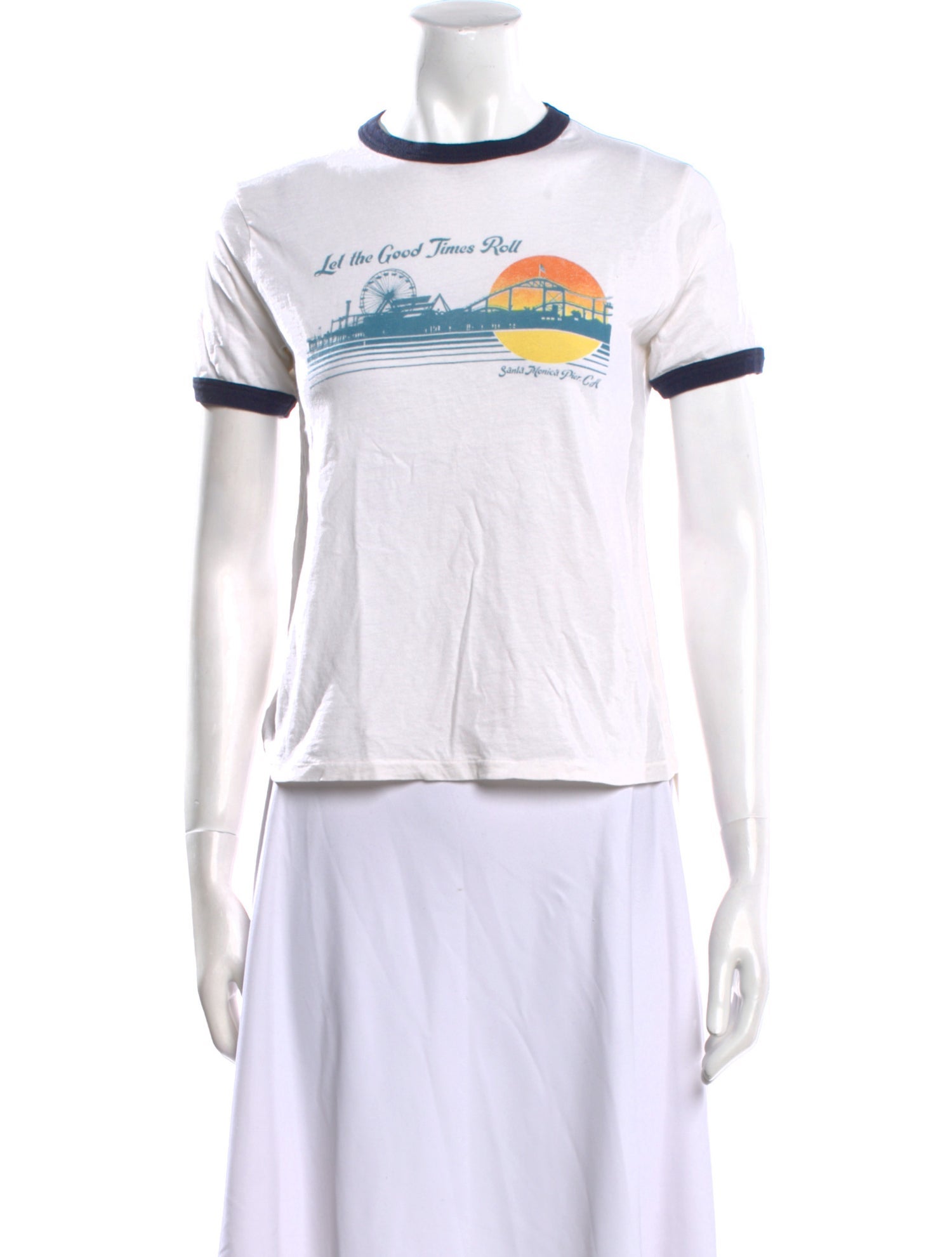 Re/Done x Hanes Graphic Print Crew Neck T-Shirt