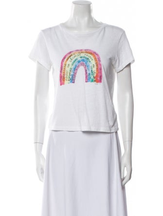 Re/Done x Hanes Graphic Print Crew Neck T-Shirt