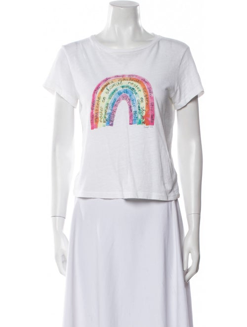 Re/Done x Hanes Graphic Print Crew Neck T-Shirt