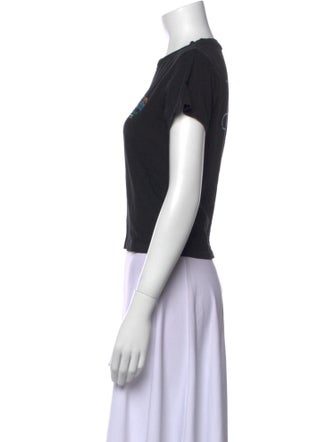 Re/Done x Hanes Graphic Print Crew Neck T-Shirt