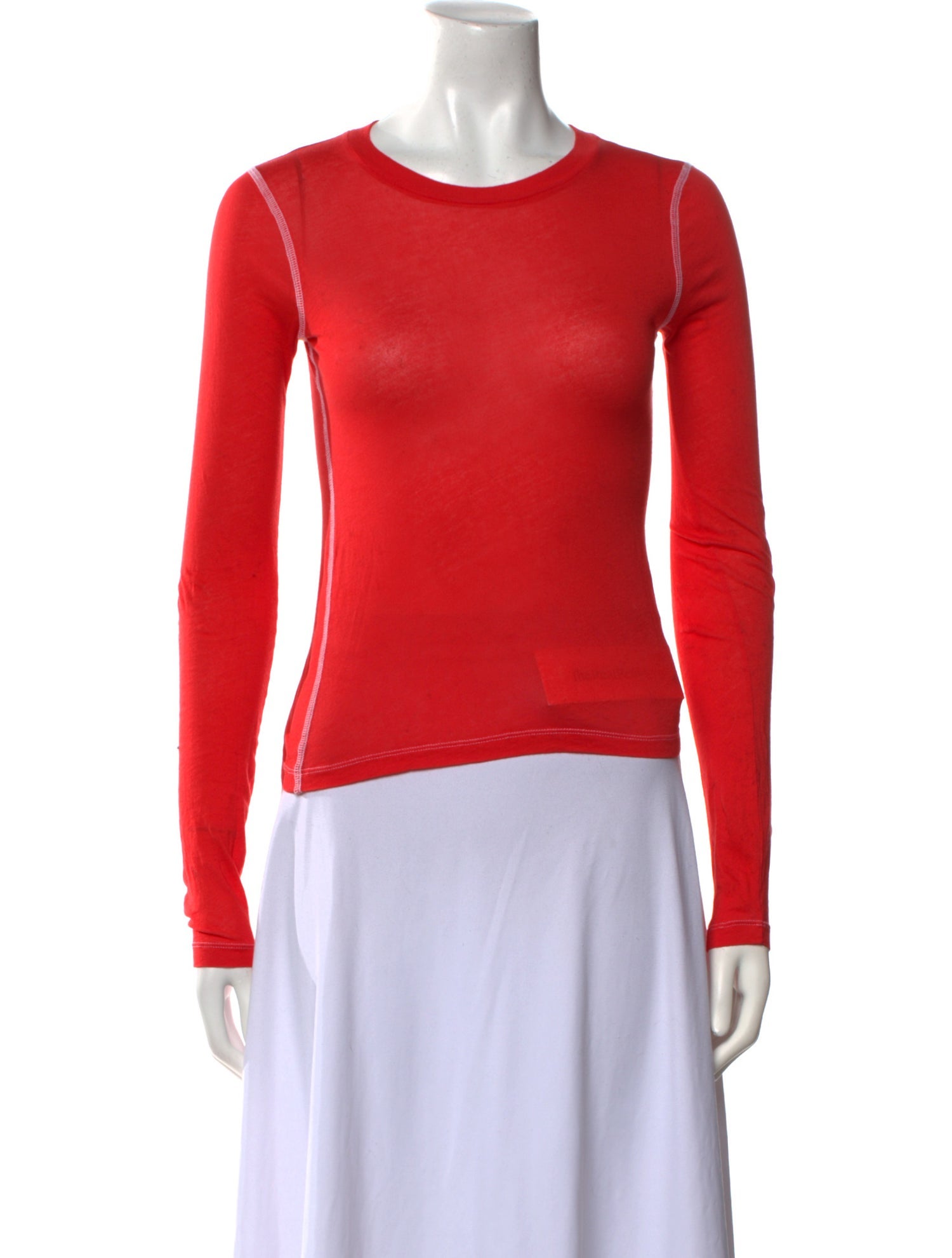 Re/Done x Hanes Crew Neck Long Sleeve Top