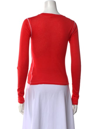 Re/Done x Hanes Crew Neck Long Sleeve Top