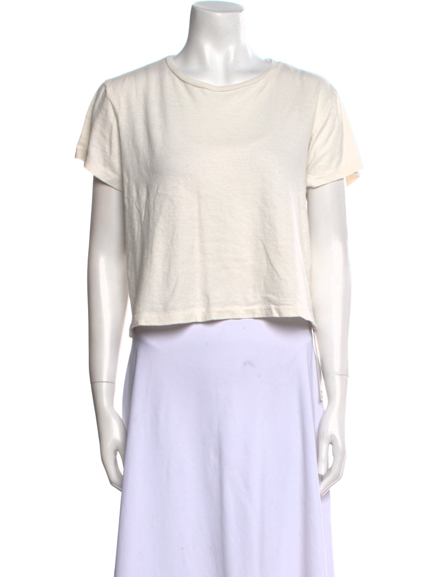 Re/Done x Hanes Scoop Neck Short Sleeve Crop Top