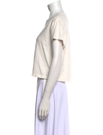 Re/Done x Hanes Scoop Neck Short Sleeve Crop Top