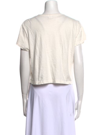 Re/Done x Hanes Scoop Neck Short Sleeve Crop Top