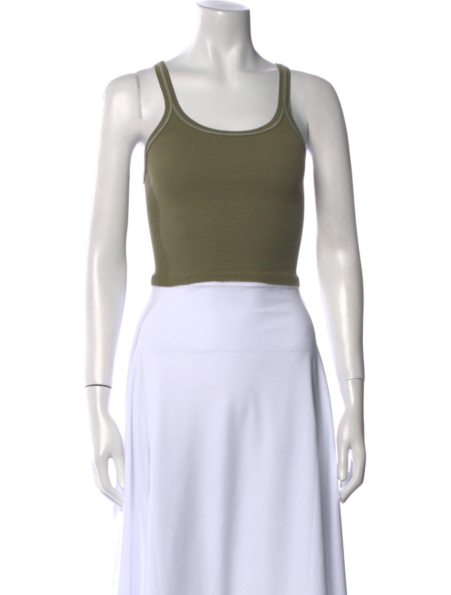 Re/Done x Hanes Scoop Neck Sleeveless Crop Top