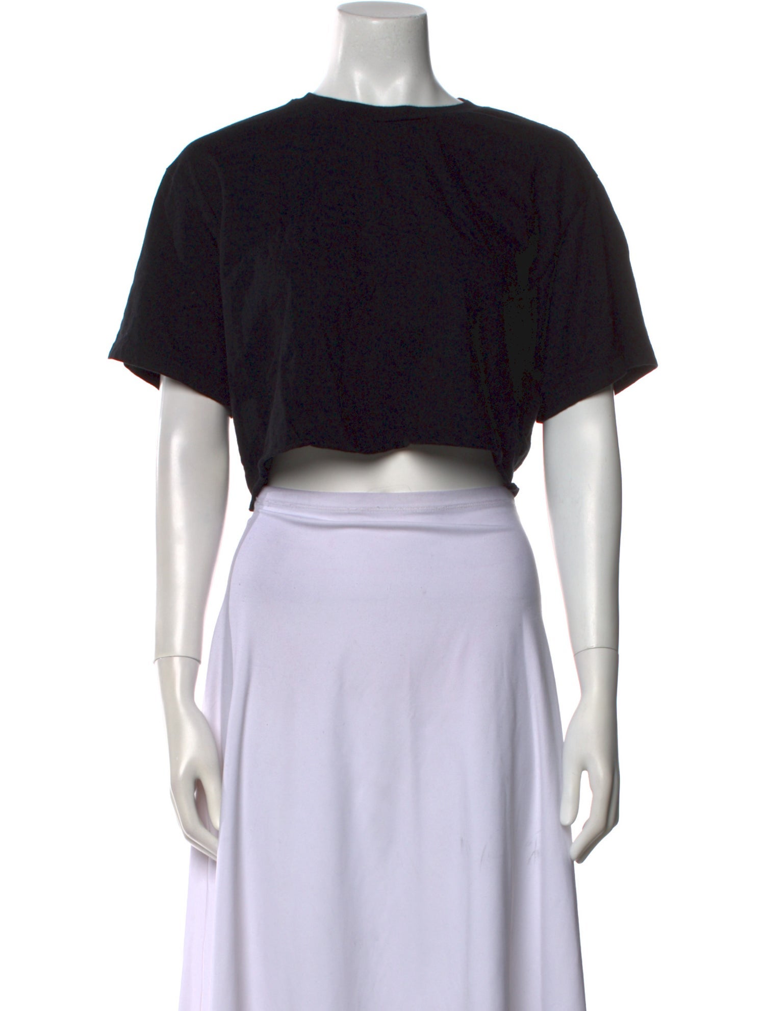 Re/Done x Hanes Bateau Neckline Short Sleeve Crop Top