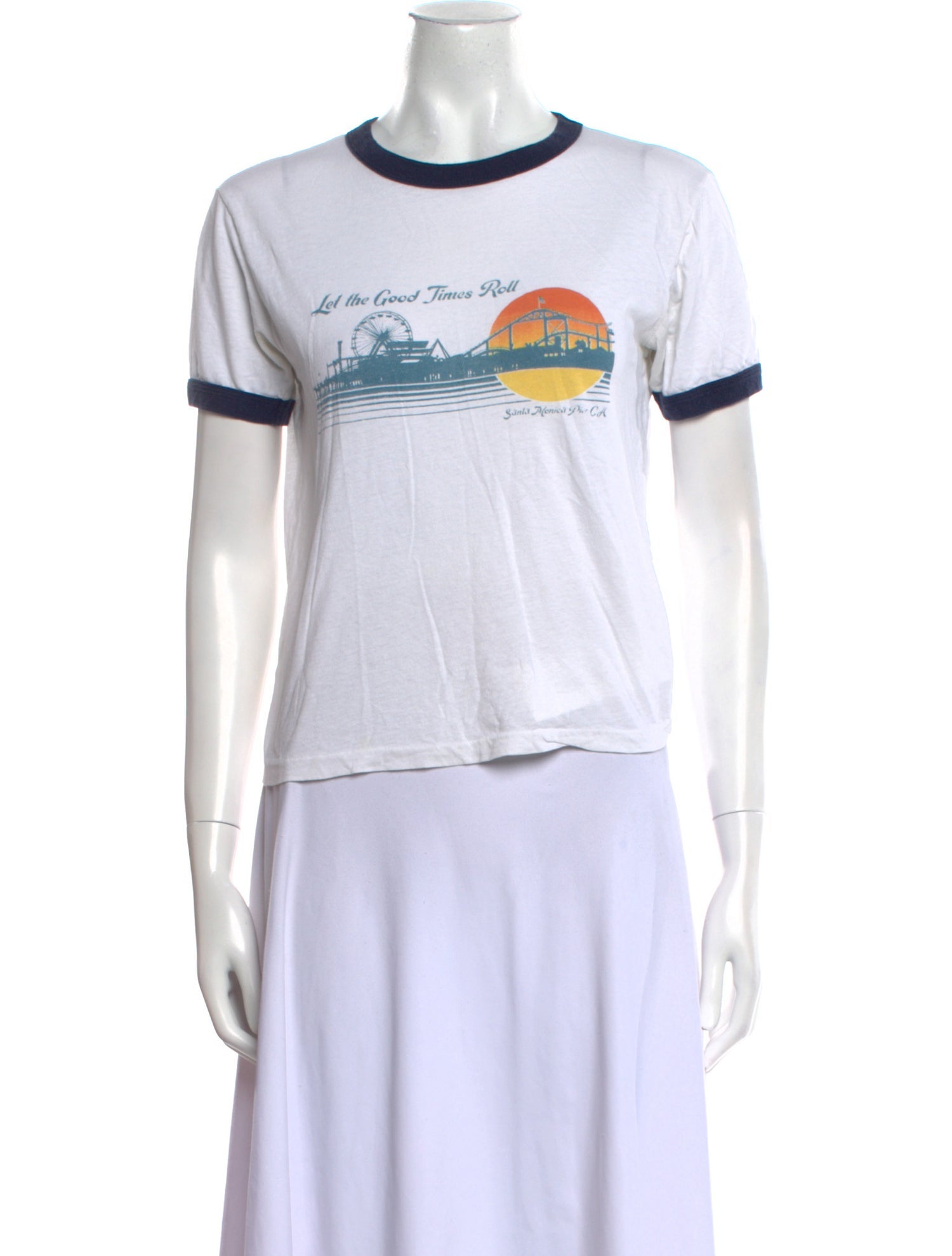 Re/Done x Hanes Graphic Print Crew Neck T-Shirt