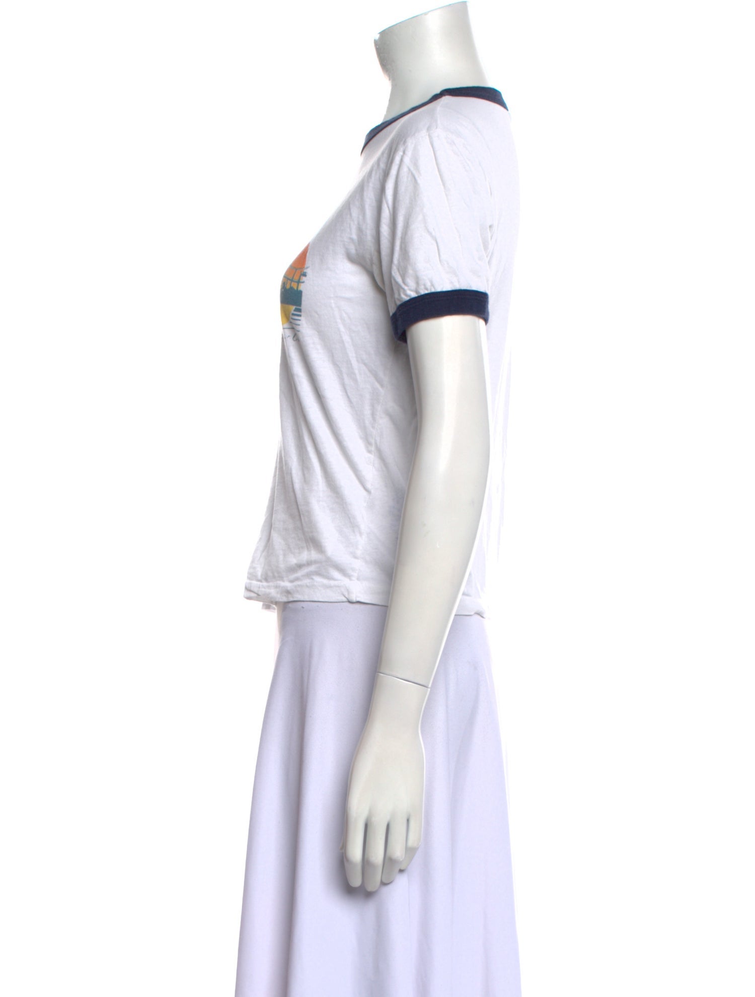 Re/Done x Hanes Graphic Print Crew Neck T-Shirt