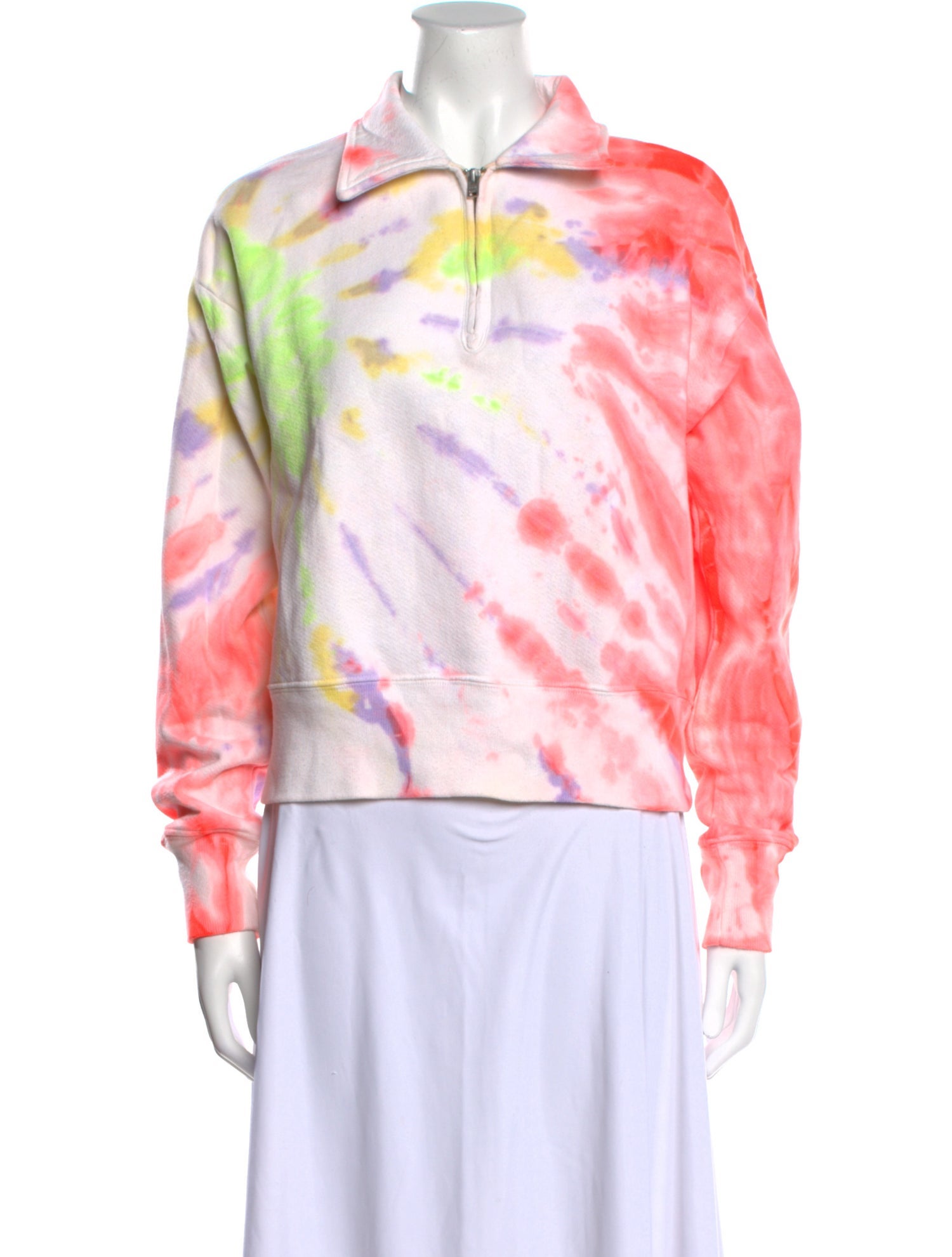 Re/Done x Hanes Tie-Dye Print V-Neck Sweatshirt