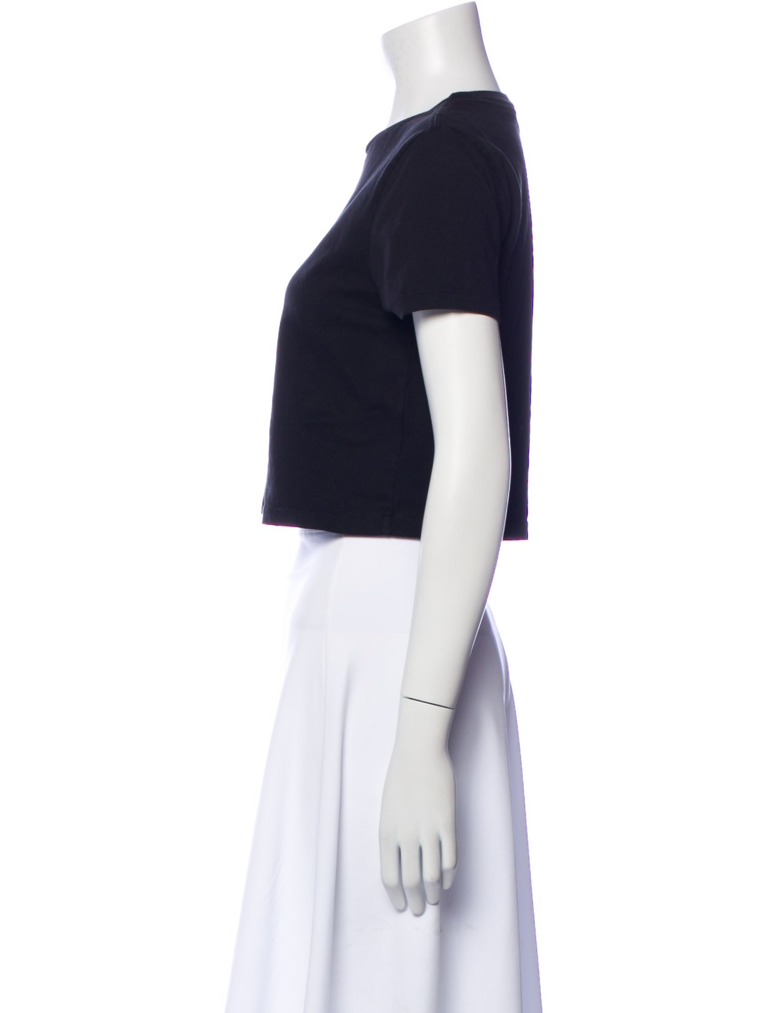 Re/Done x Hanes Crew Neck Short Sleeve Crop Top