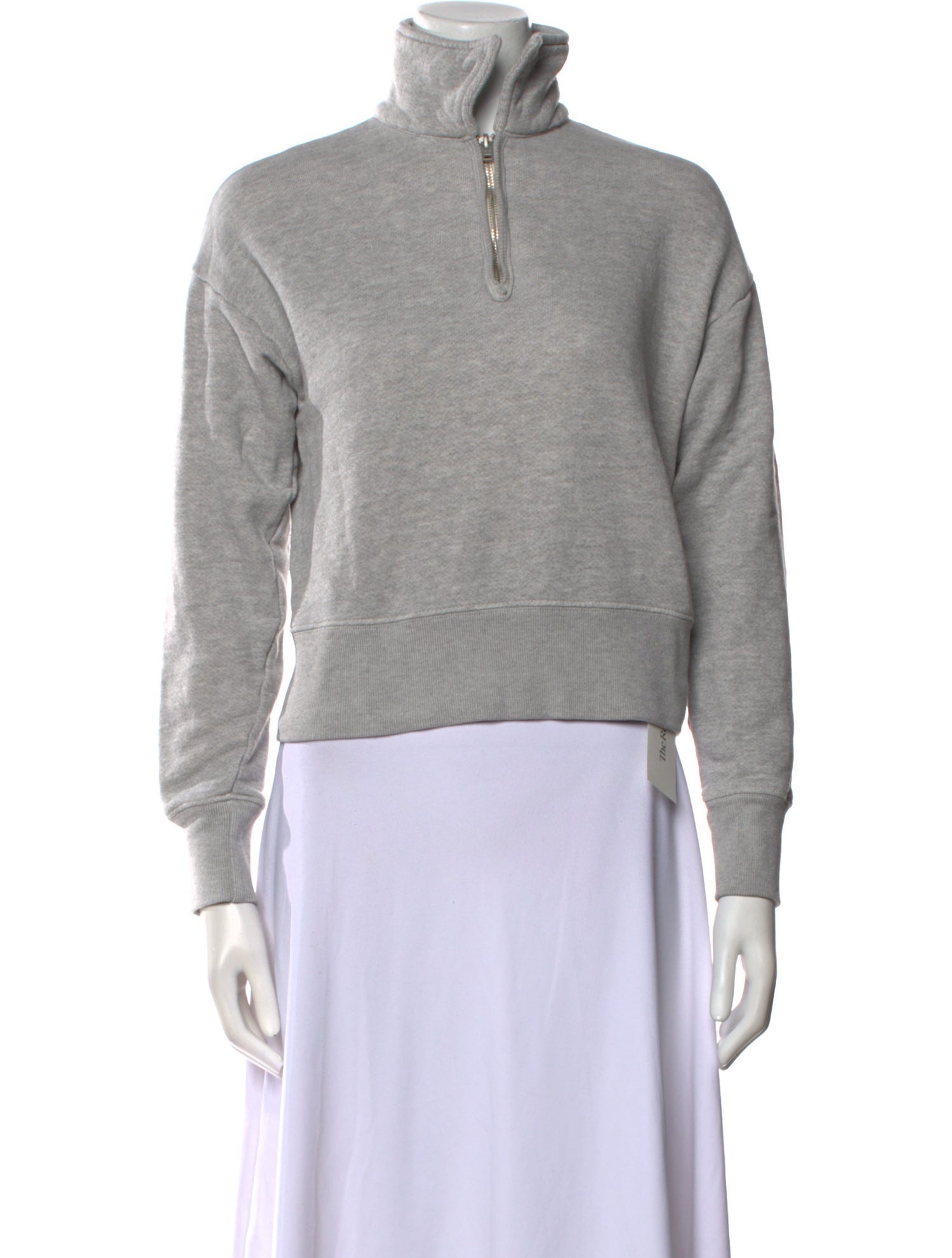 Re/Done x Hanes Mock Neck Long Sleeve Sweatshirt