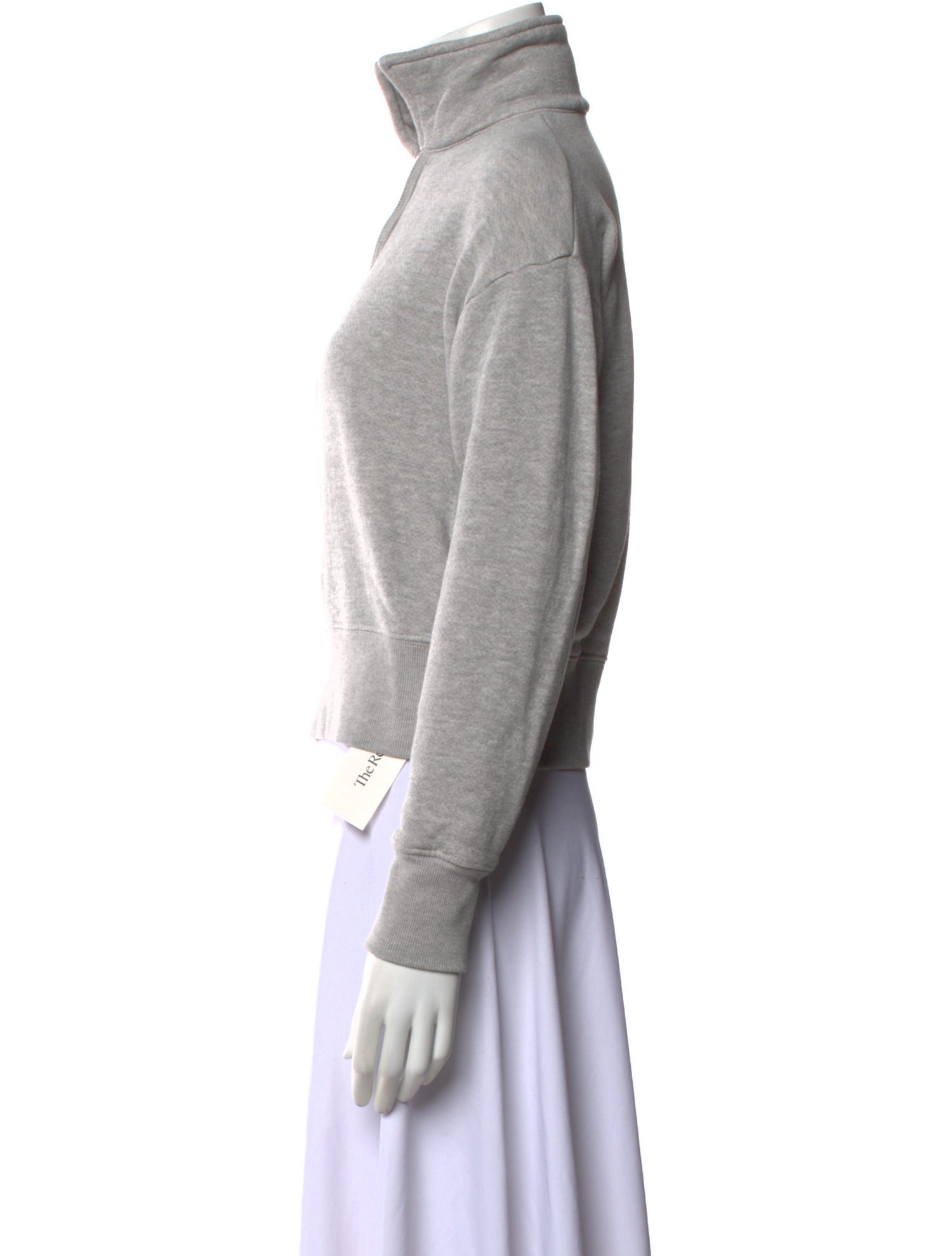 Re/Done x Hanes Mock Neck Long Sleeve Sweatshirt