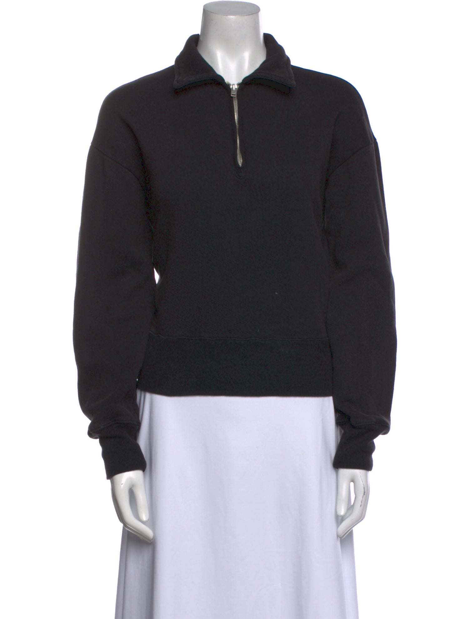 Re/Done x Hanes Mock Neck Long Sleeve Sweatshirt