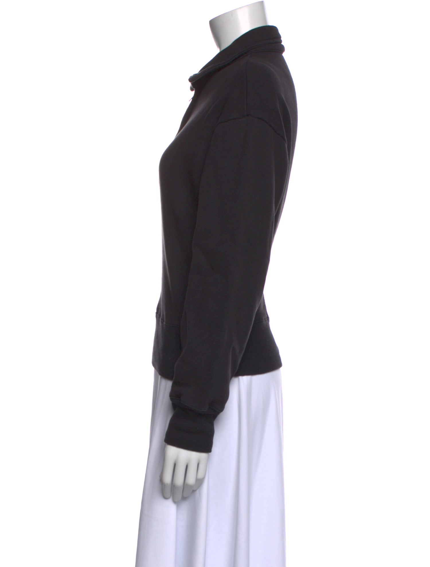 Re/Done x Hanes Mock Neck Long Sleeve Sweatshirt