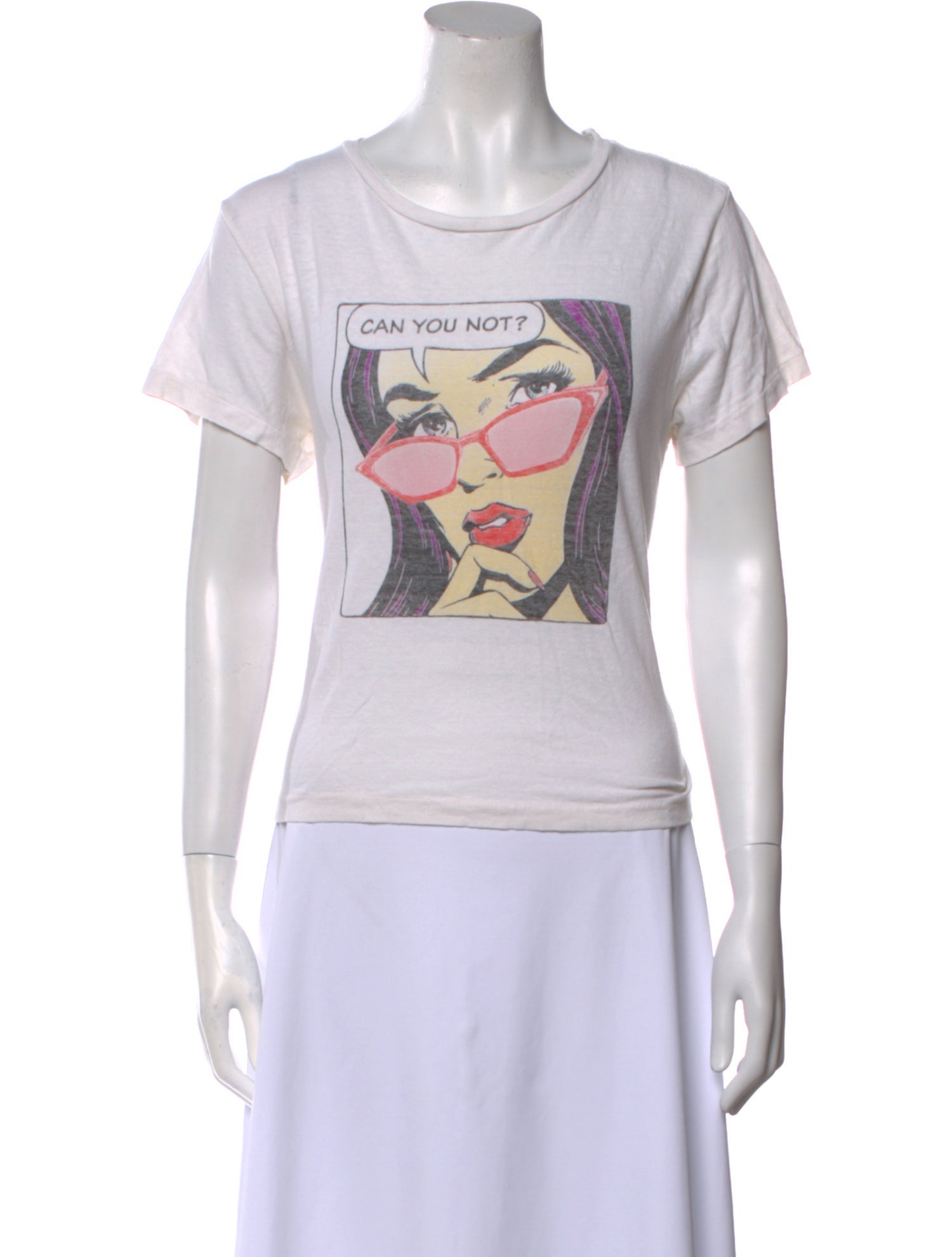 Re/Done x Hanes Graphic Print Crew Neck T-Shirt