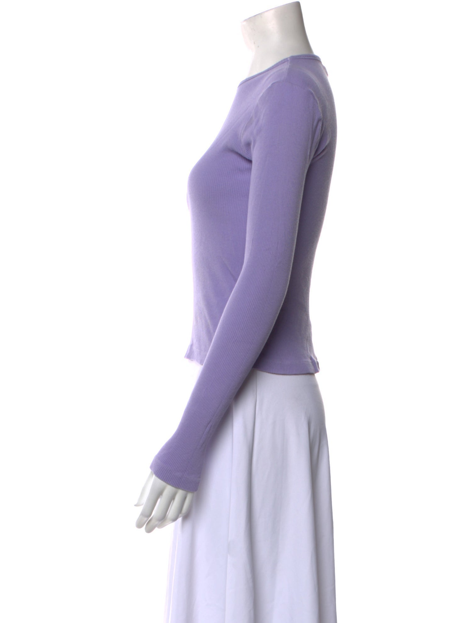 Re/Done x Hanes Crew Neck Long Sleeve Top