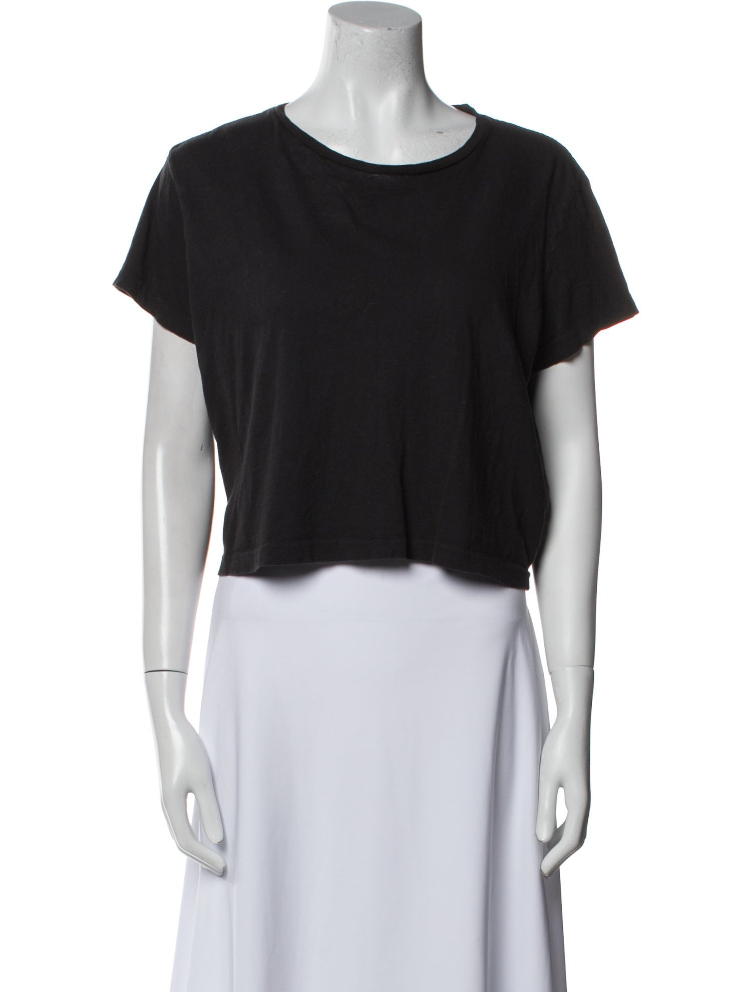 Re/Done x Hanes Scoop Neck Short Sleeve Crop Top