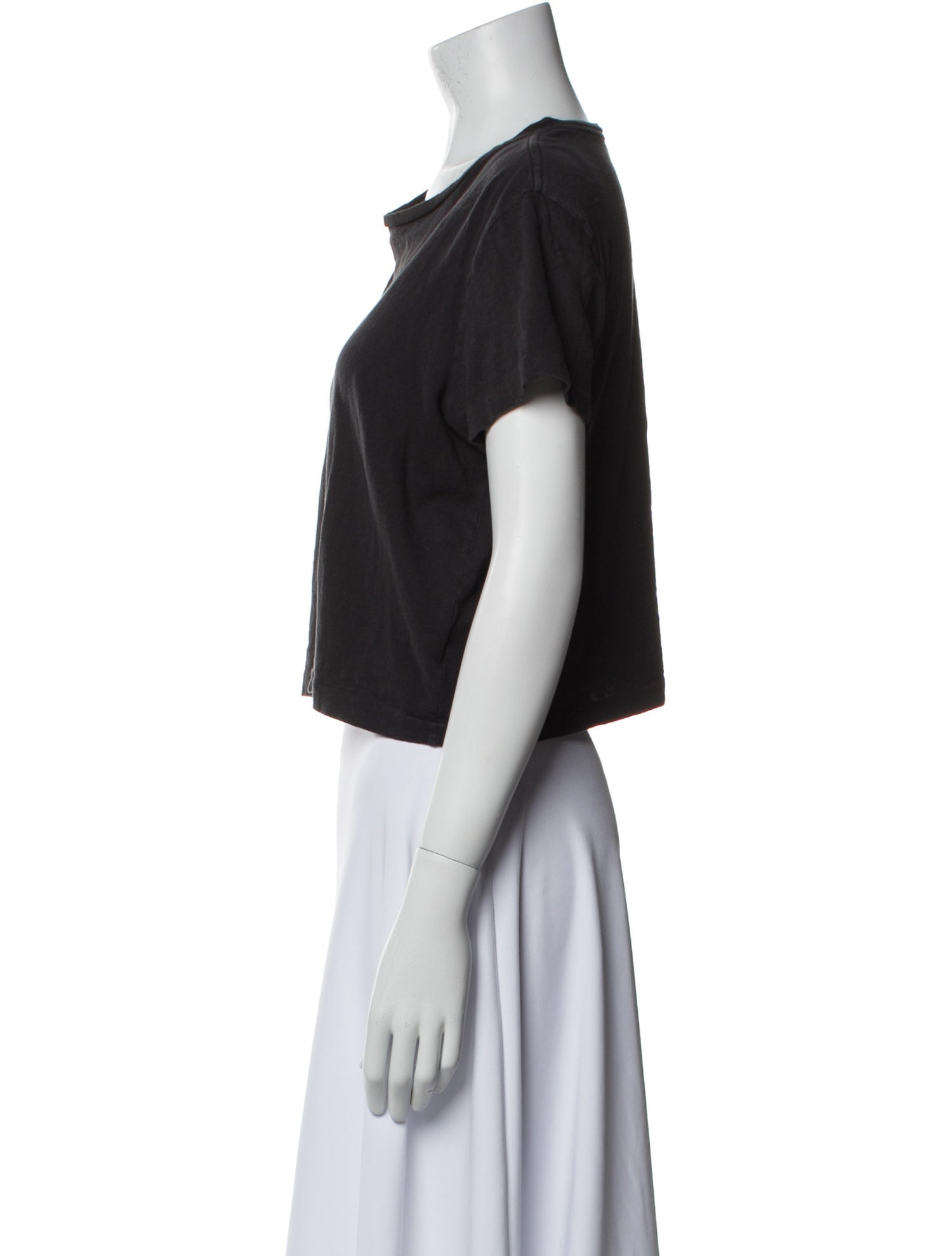 Re/Done x Hanes Scoop Neck Short Sleeve Crop Top