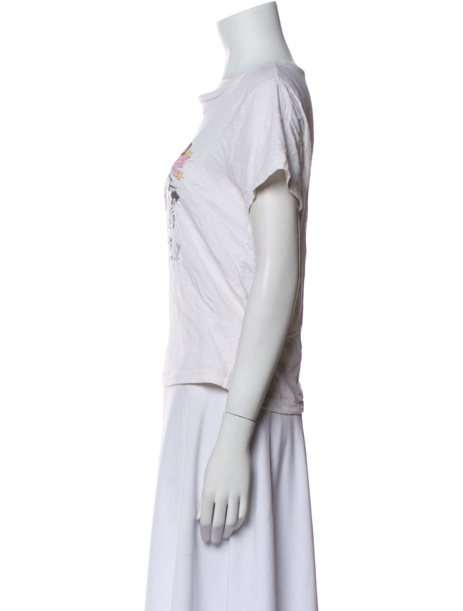 Re/Done x Hanes Graphic Print Crew Neck T-Shirt