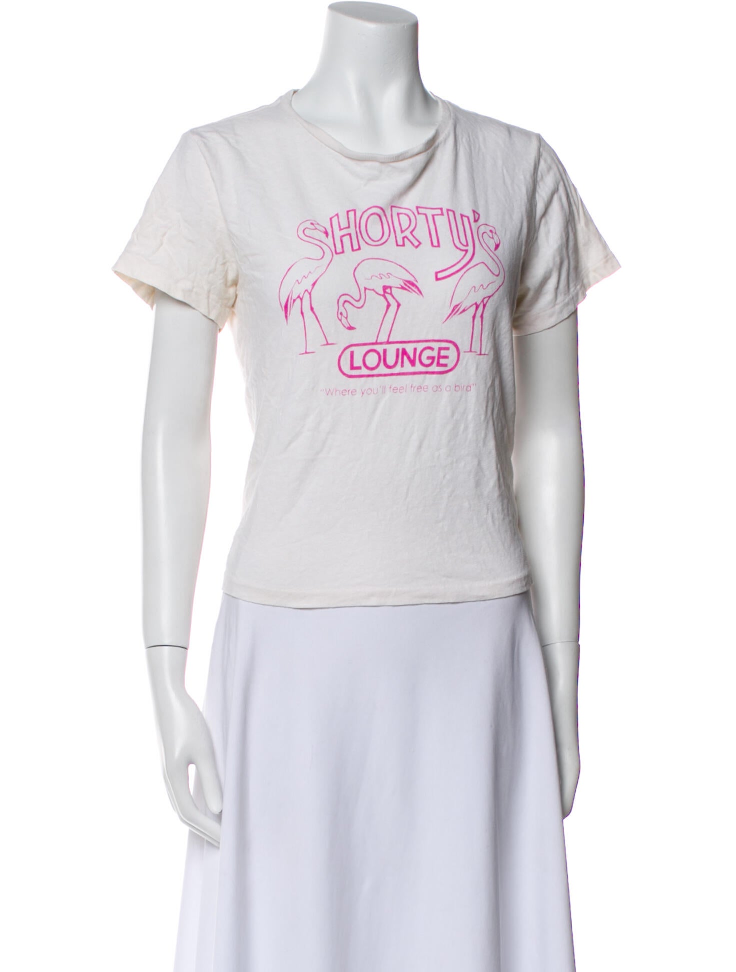 Re/Done x Hanes Graphic Print Crew Neck T-Shirt