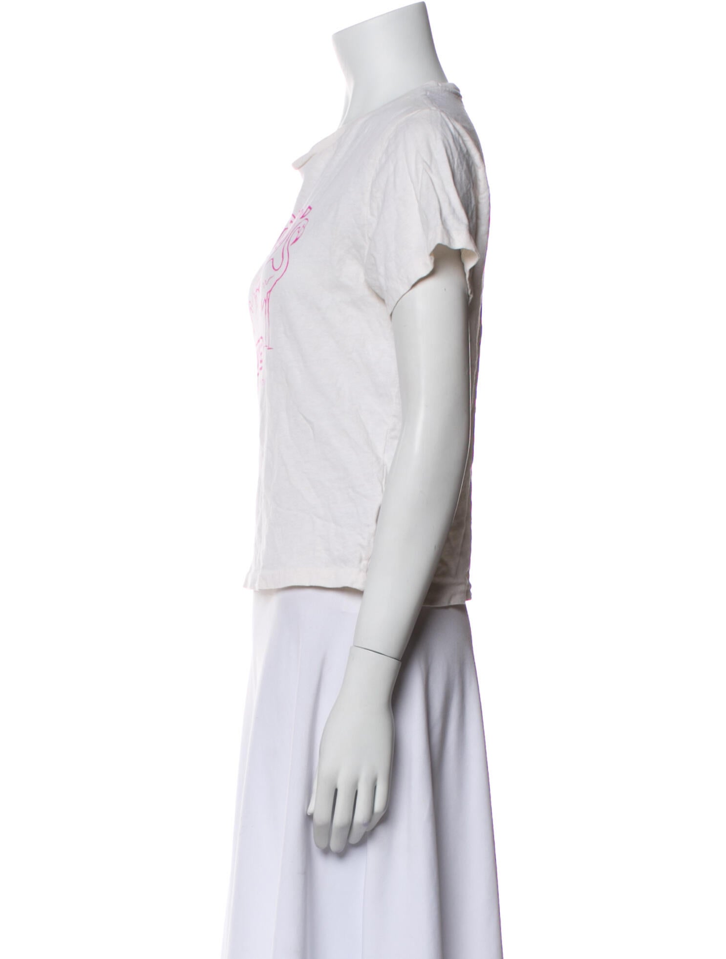 Re/Done x Hanes Graphic Print Crew Neck T-Shirt