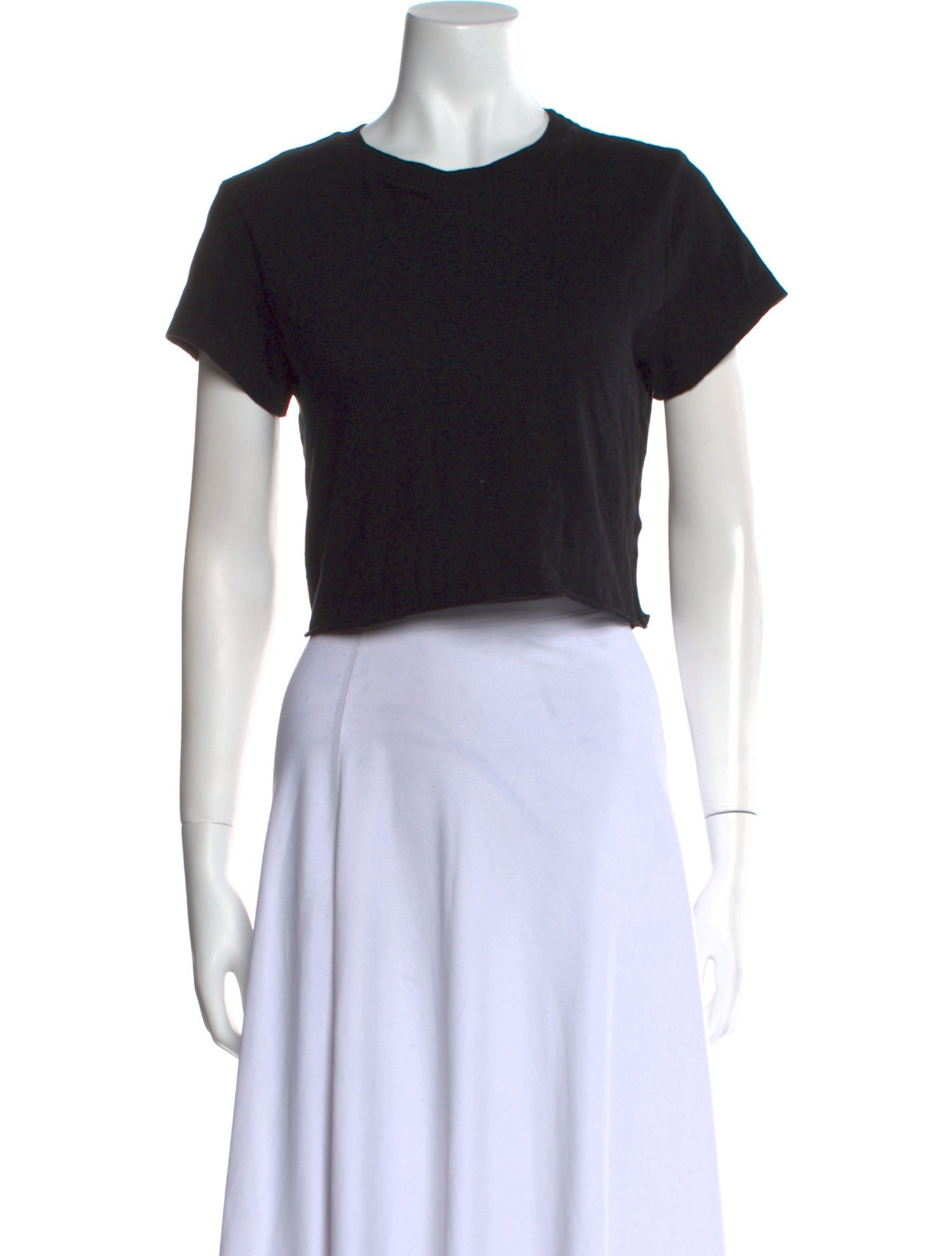 Re/Done x Hanes Crew Neck Short Sleeve Crop Top