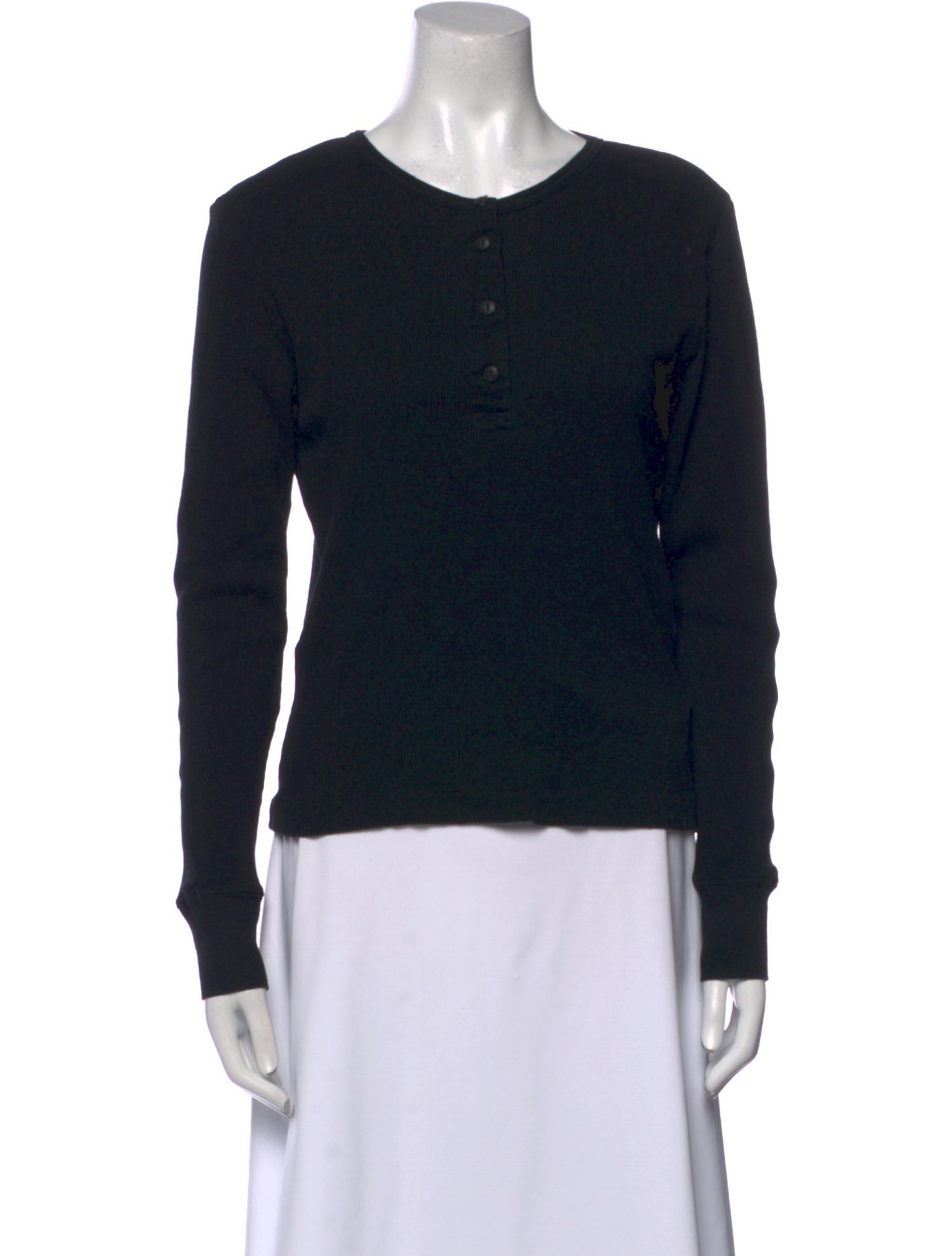 Re/Done x Hanes Crew Neck Long Sleeve Top