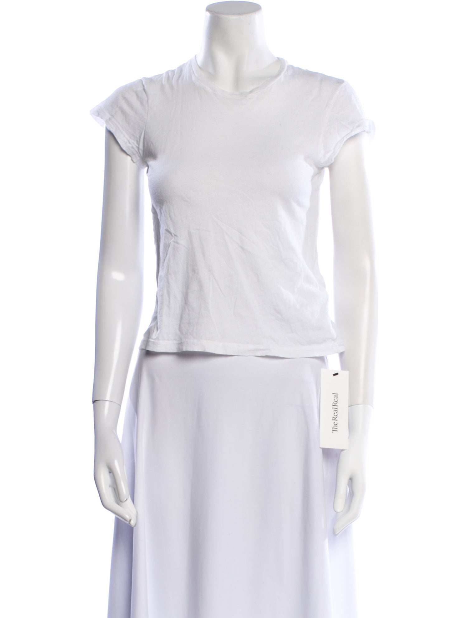 Re/Done x Hanes Mock Neck Short Sleeve T-Shirt