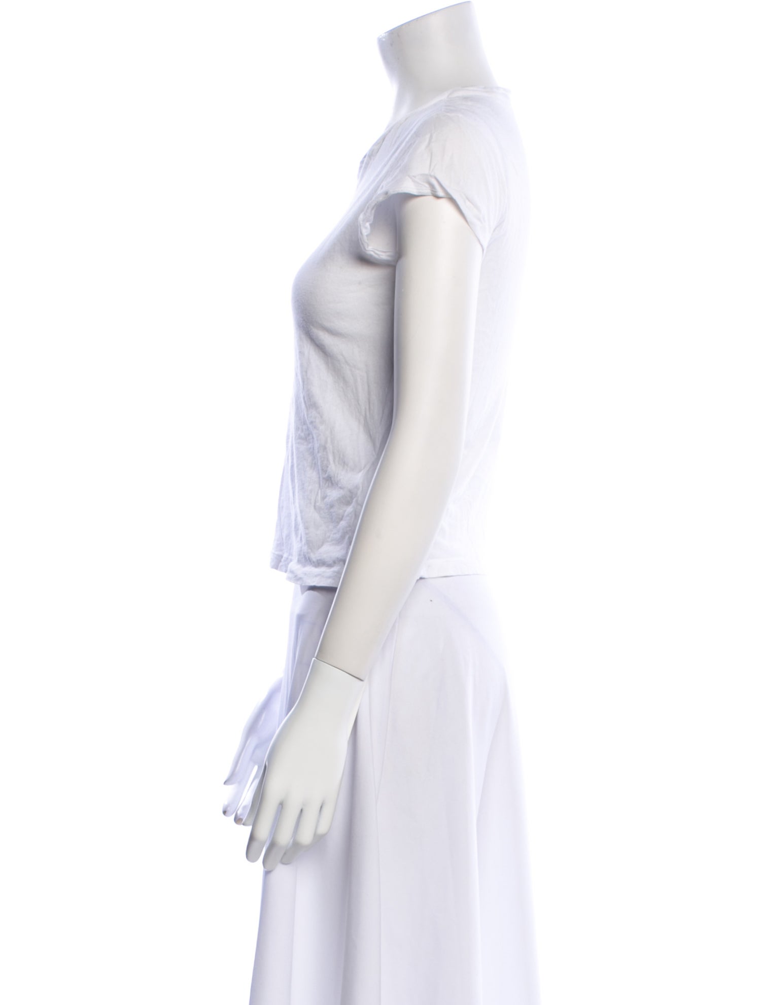 Re/Done x Hanes Mock Neck Short Sleeve T-Shirt