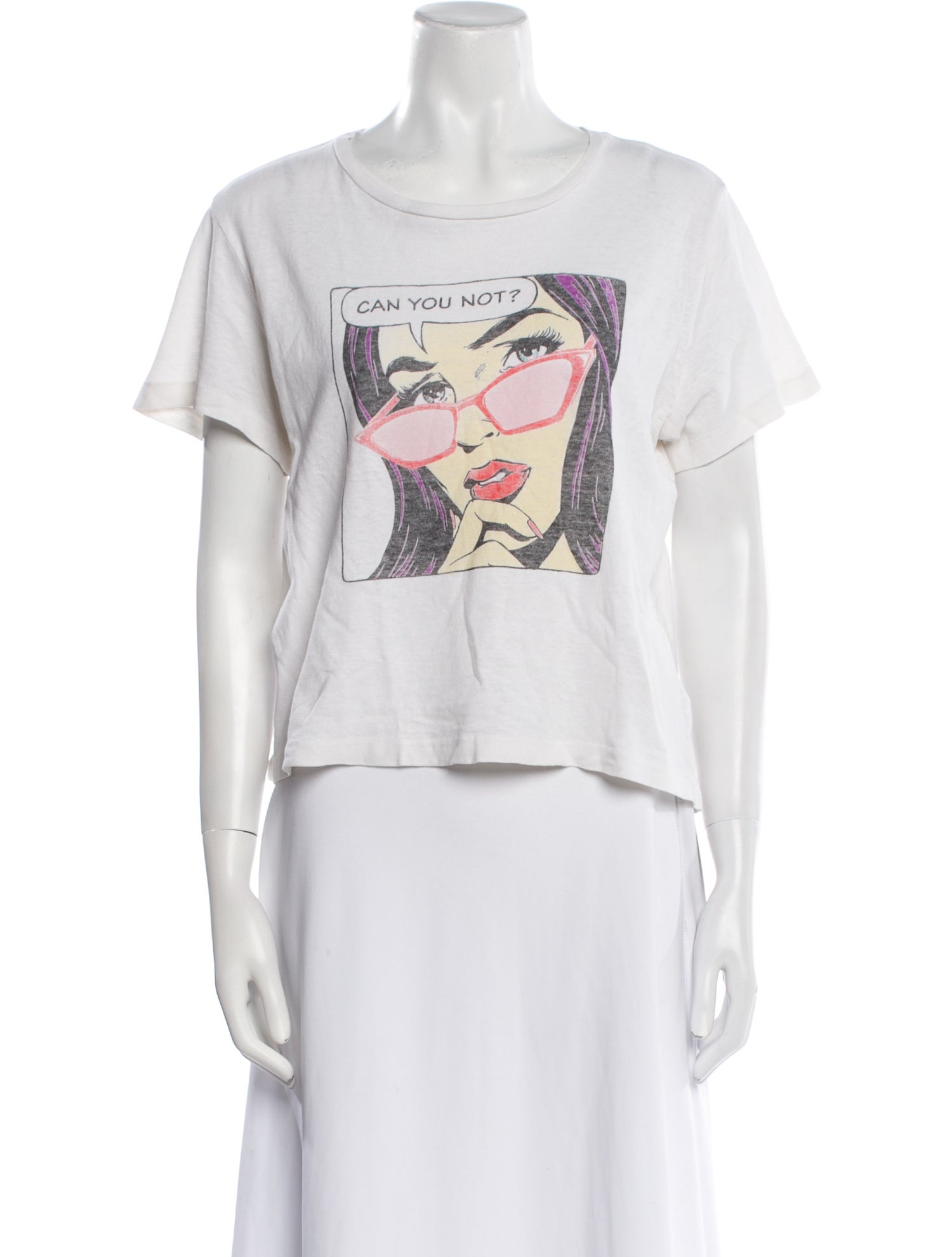 Re/Done x Hanes Graphic Print Crew Neck T-Shirt