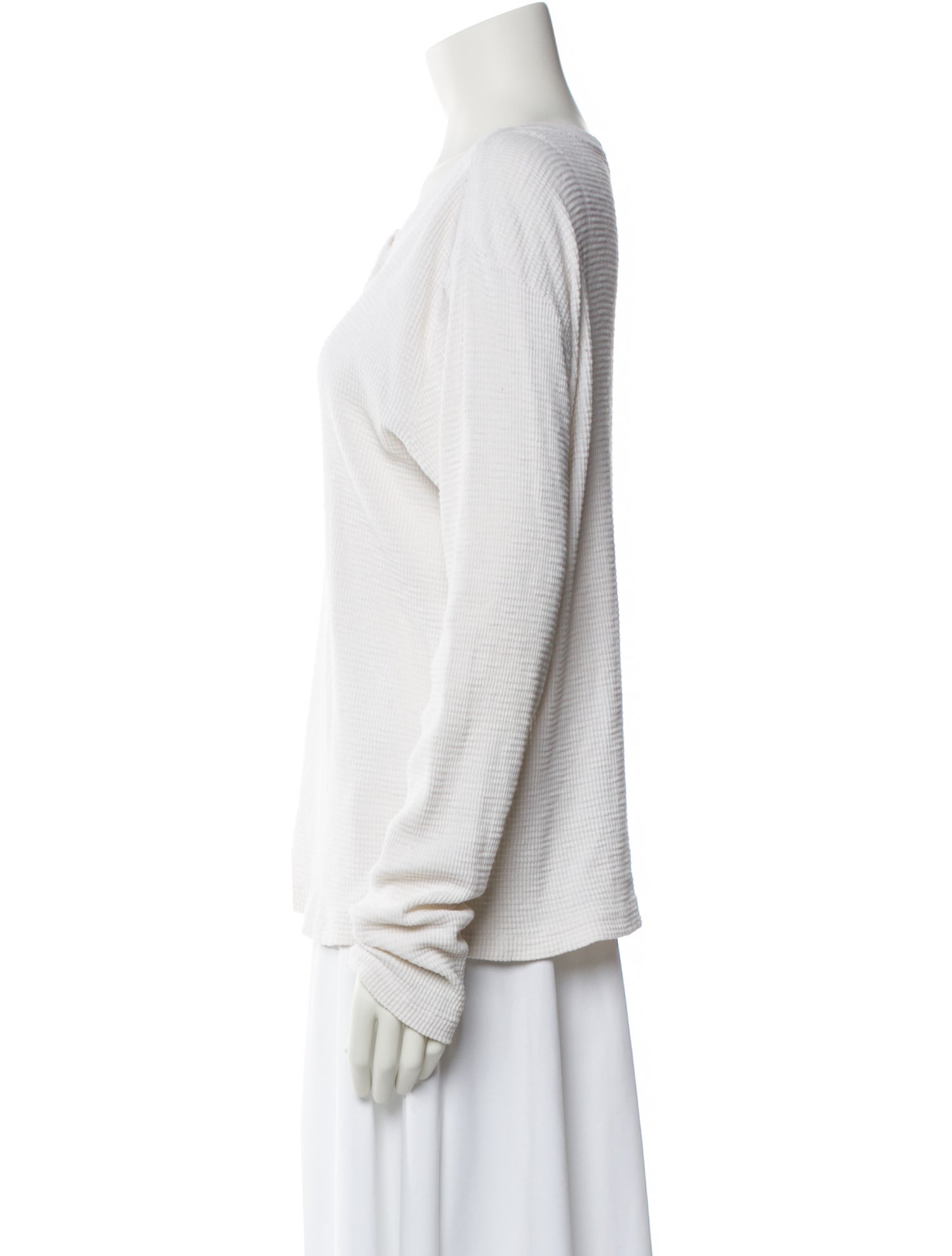 Re/Done x Hanes V-Neck Long Sleeve Sweatshirt
