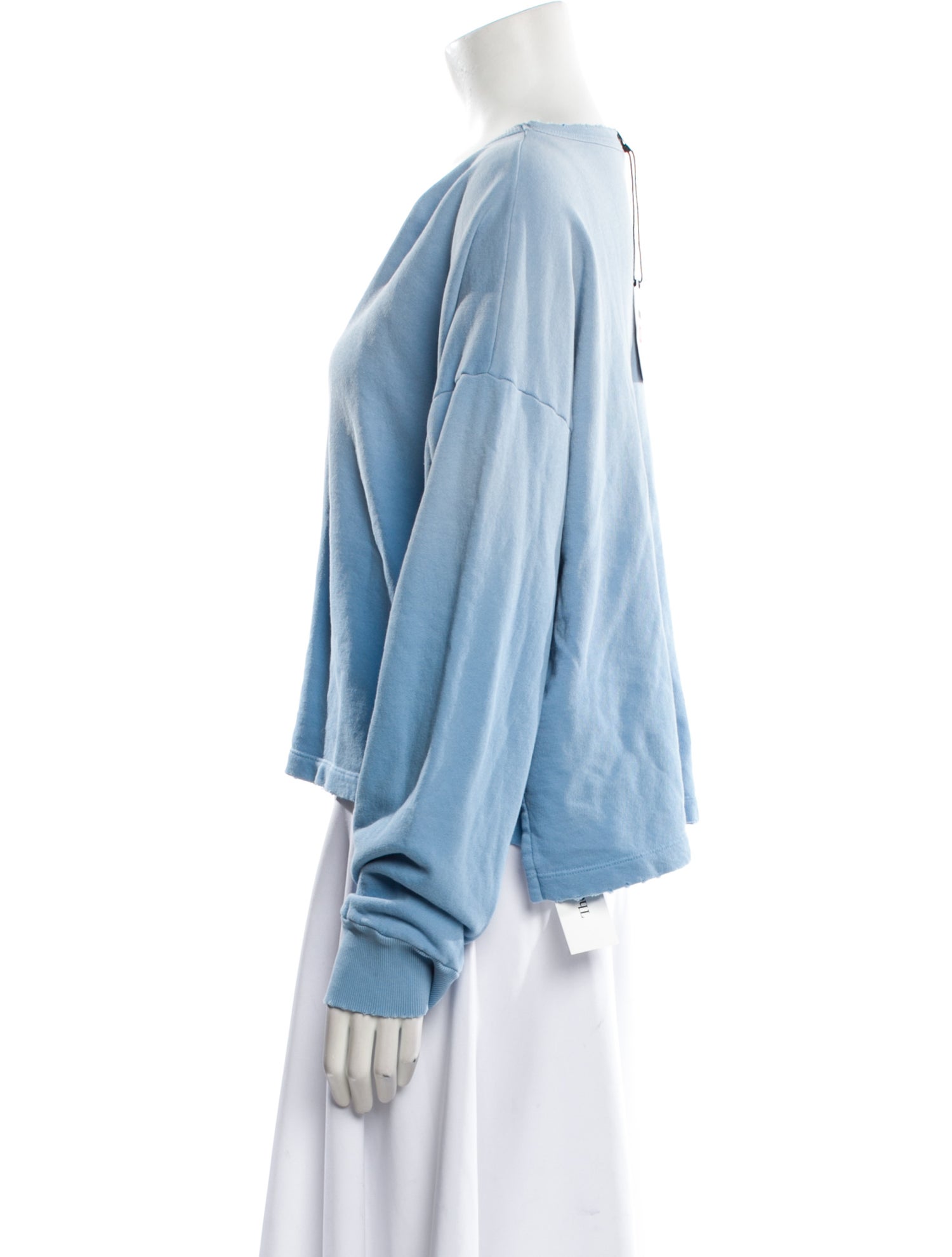 Re/Done x Hanes Bateau Neckline Long Sleeve Sweatshirt w/ Tags